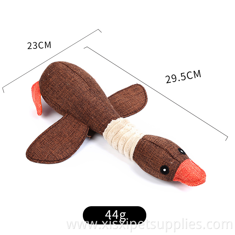 Bite resistant lovely animal squeaky dog plush toy chew for pet